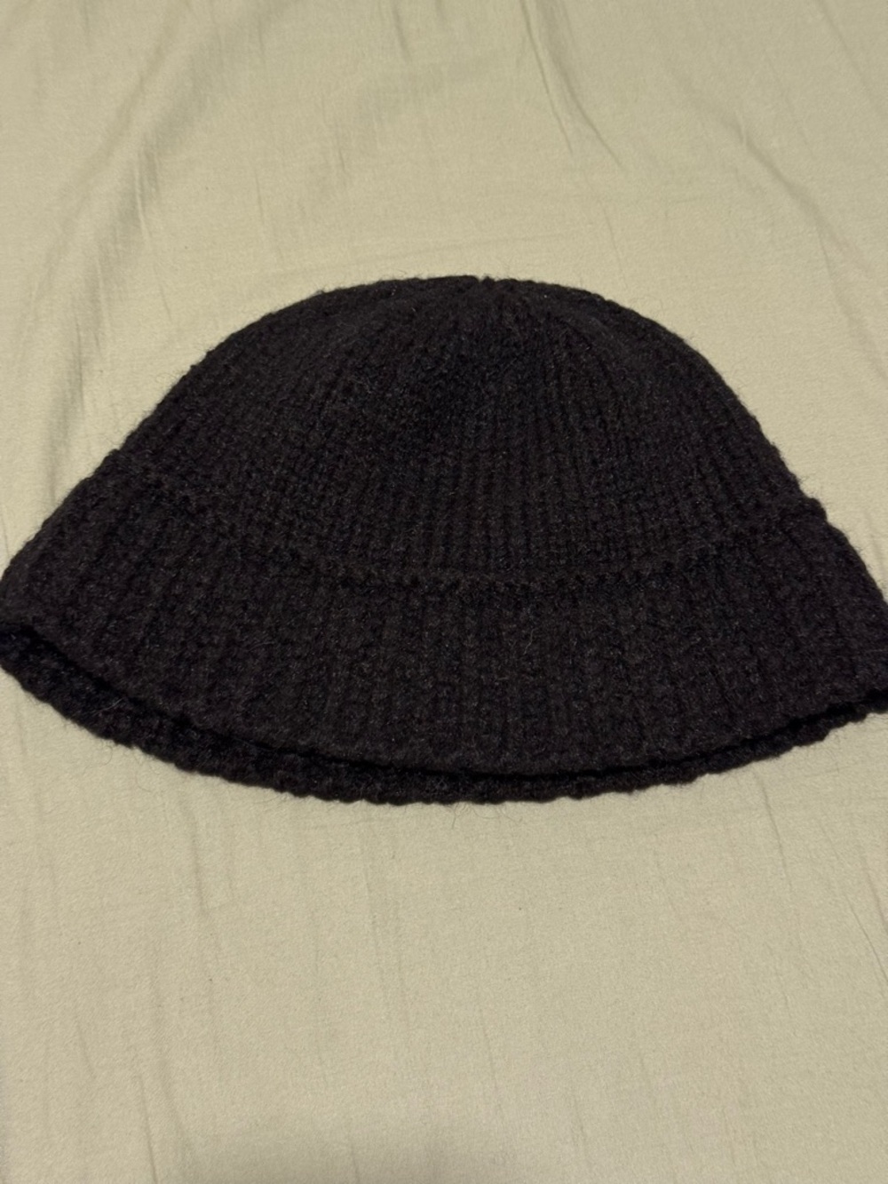New Black Knit Bucket Hat